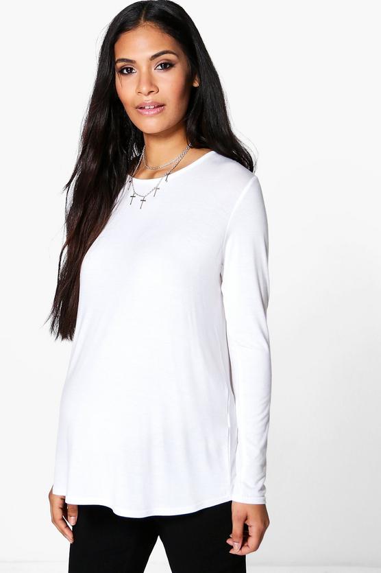 Maternity Lola Long Sleeve Crew Neck T-Shirt